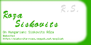 roza siskovits business card